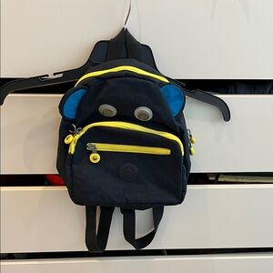 Kipling Navy and Yellow Kids Backpack not used